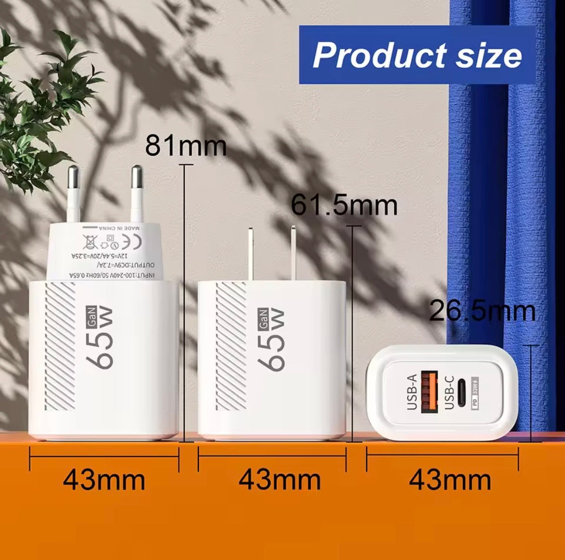 Prise Charge Rapide 65W